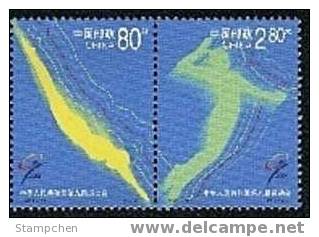 China 2001-24 Sport Stamps Diving Volleyball - Ongebruikt