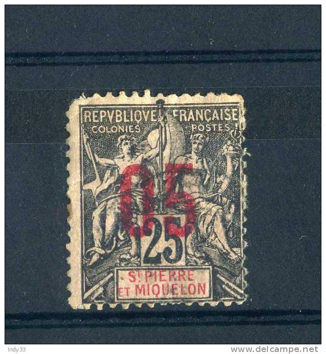 - FRANCE ST PIERRE ET MIQUELON . 1912 . OBLITERE TRES ABIME - Used Stamps