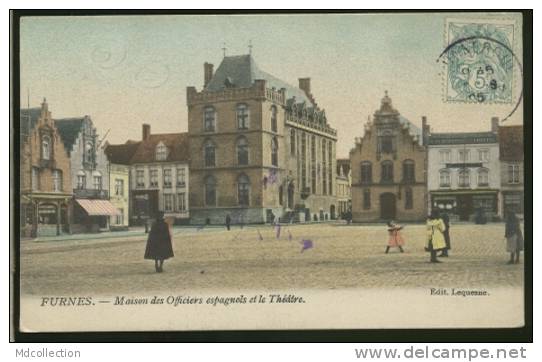 BELGIQUE FURNES / La Maison Des Officiers Espagnols Et Le Théâtre / CARTE COULEUR - Veurne