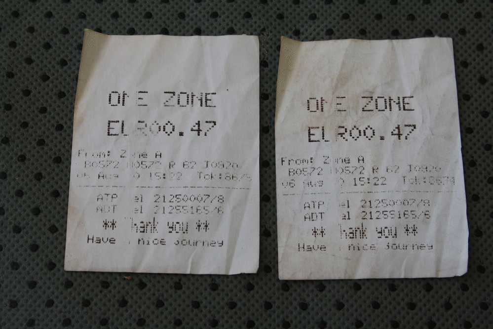 TICKET DE BUS ORIGINE MALTE UNE ZONE EL ROO . 47 ---ANNEE  : 2010 - Europa