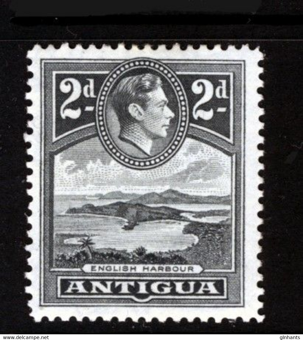 ANTIGUA - 1951 KGVI TWO PENCE SLATE-GREY DEFINITIVE STAMP FINE MINT MM * SG 101a - 1858-1960 Crown Colony