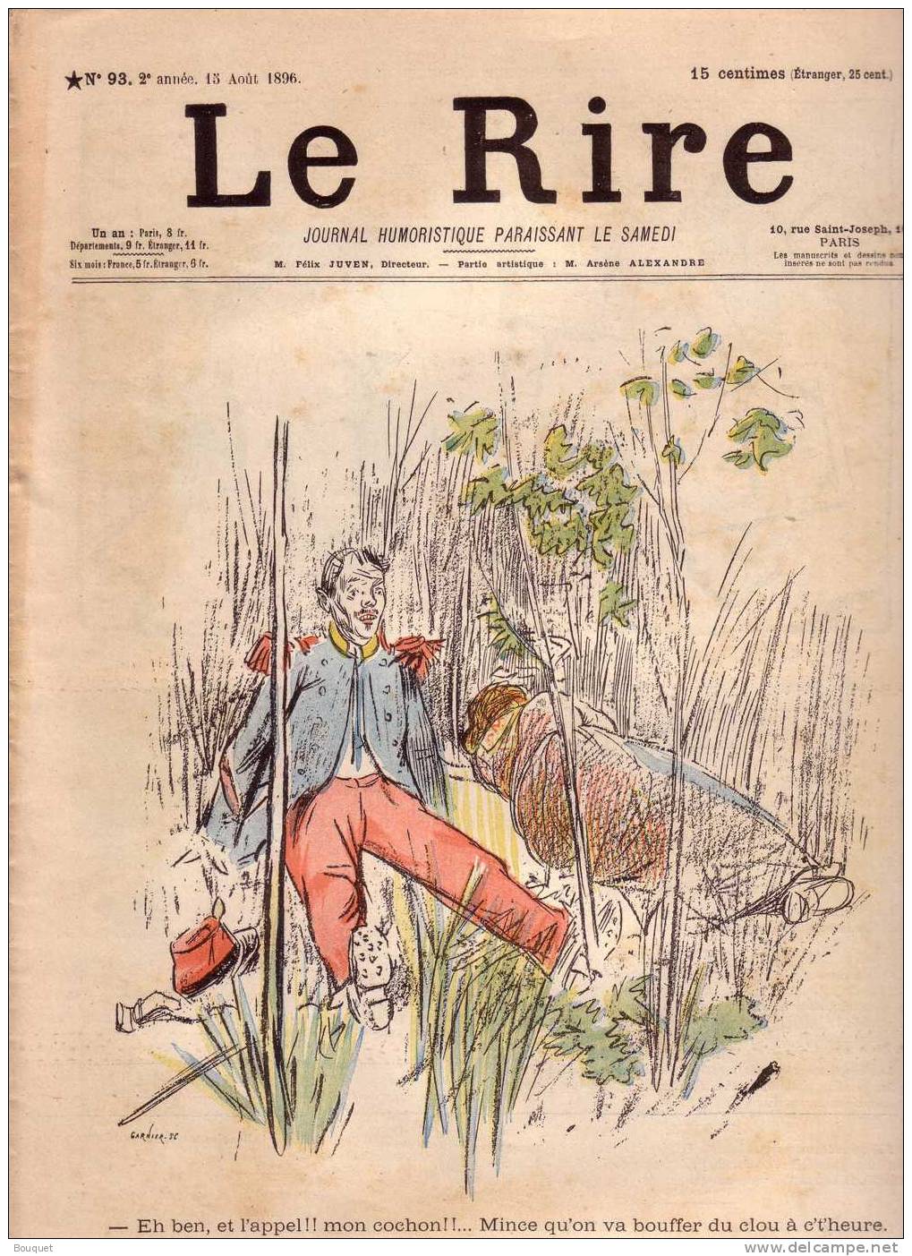 REVUE LE RIRE - AOÛT 1896 - N° 93 -  LA MER - ILLUSTREE PAR JEANNIOT , HUARD , ETC ... - Revues Anciennes - Avant 1900