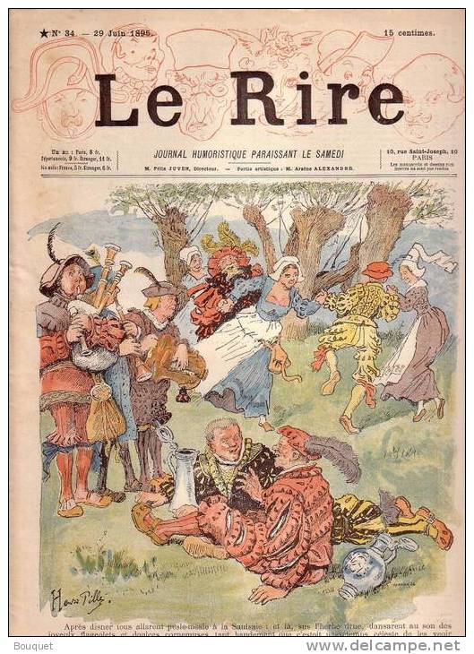 REVUE LE RIRE - JUIN 1895 - N° 34 - ILLUSTREE PAR PILLE , DEPAQUIT - BOURREAU - Revues Anciennes - Avant 1900