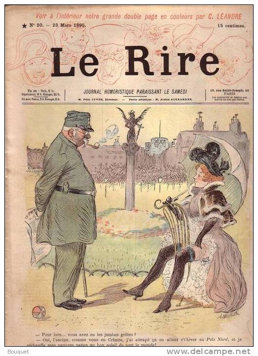 REVUE LE RIRE - MARS 1895 - N° 20 - ILLUSTREE PAR WILLETTE , DELAW , ETC .. - MILITAIRE - Revues Anciennes - Avant 1900