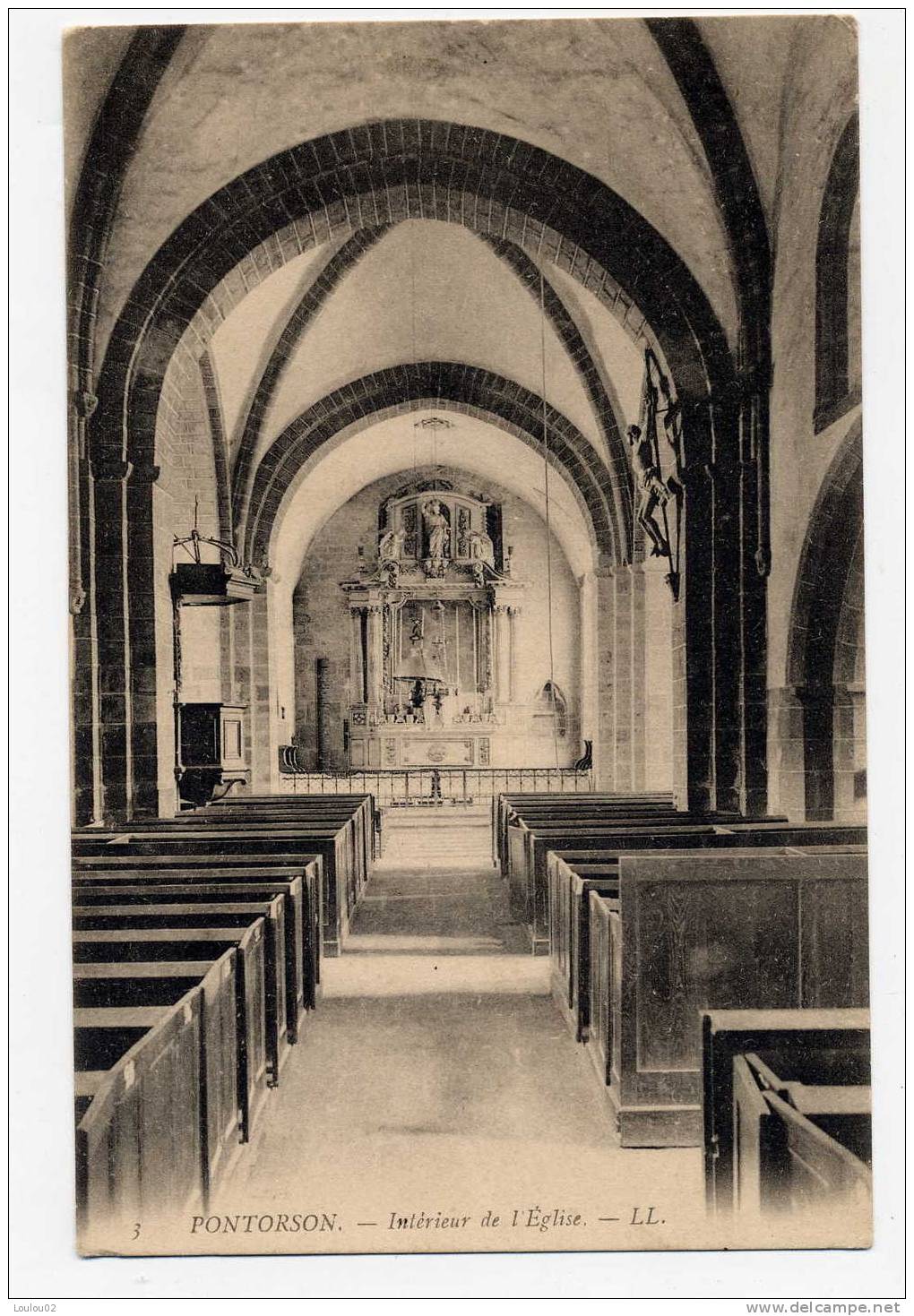 50 - PONTORSON - Interieur De L'eglise - Très Bon état - Pontorson