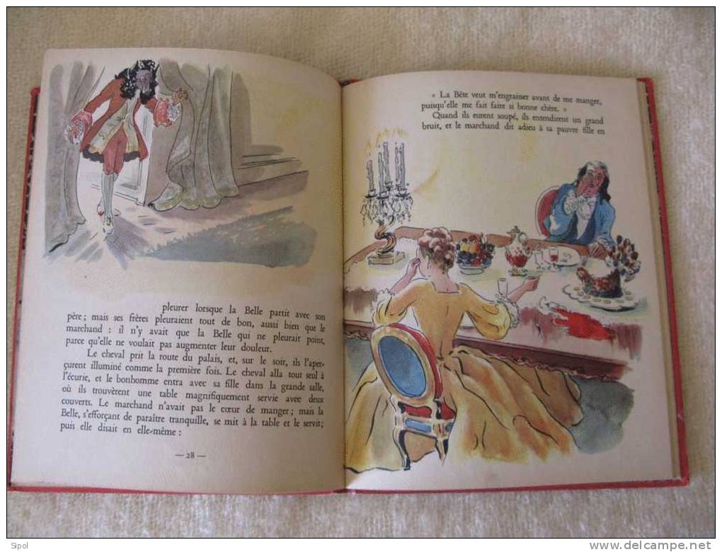 La Belle Et La Bête Par Mme Leprince De Beaumont  Images De Line Touchet  1947 Hachette - Hachette