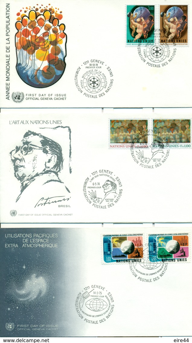 United Nations GENEVE 1971 - 1978 21 FDC - FDC