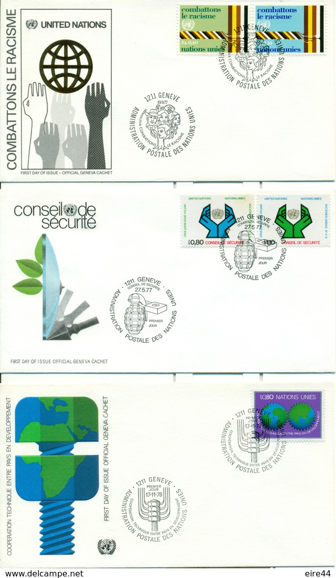United Nations GENEVE 1971 - 1978 21 FDC