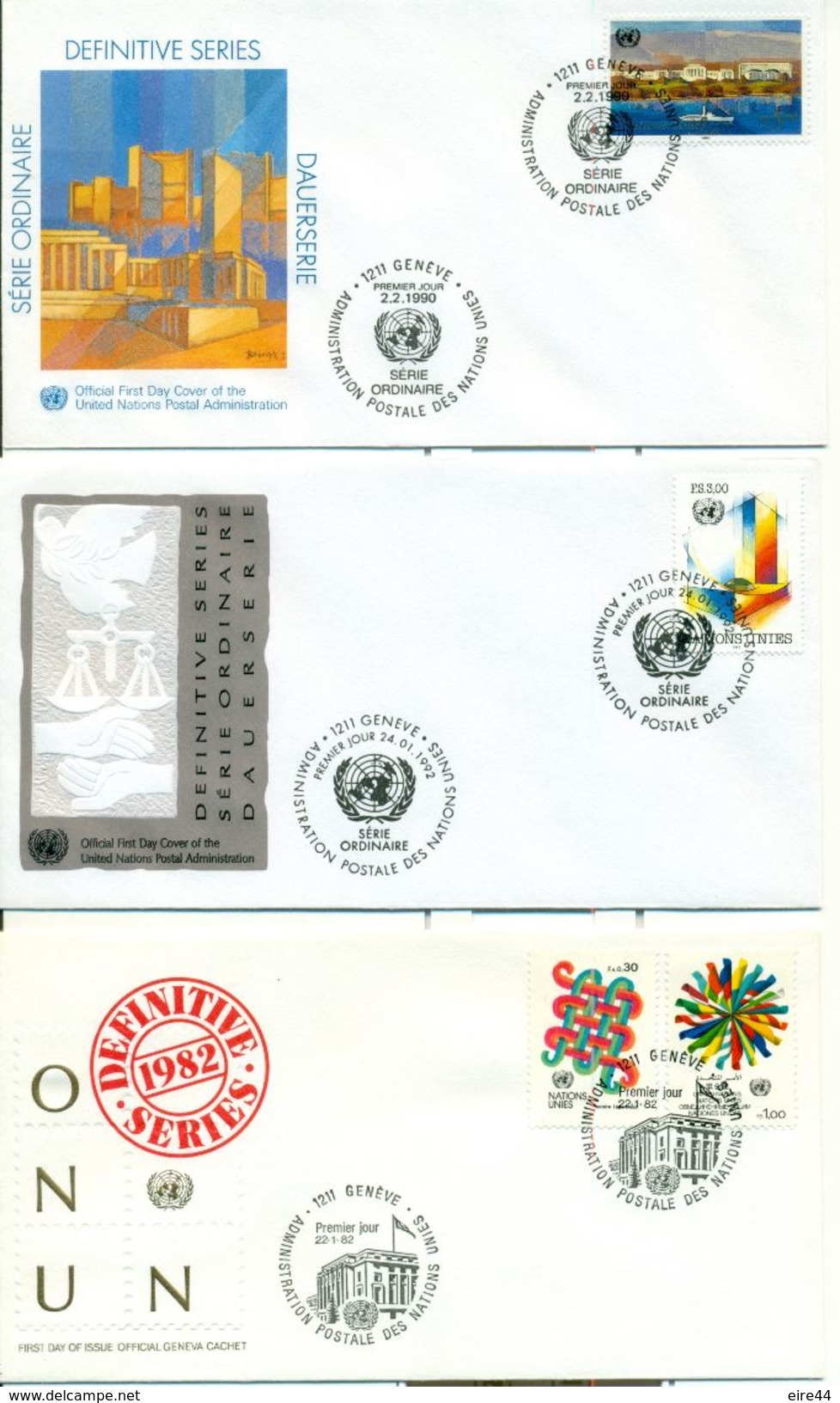 United Nations Geneve 15 FDC Definitive Issue - Lots & Serien