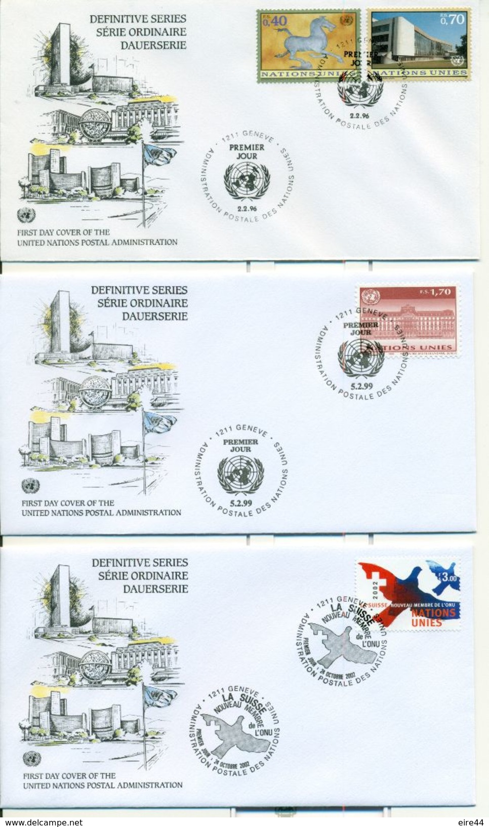 United Nations Geneve 15 FDC Definitive Issue - Colecciones & Series