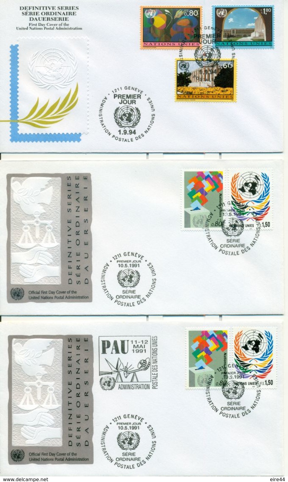 United Nations Geneve 15 FDC Definitive Issue - Colecciones & Series