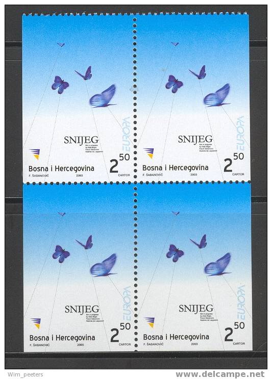 Europa CEPT 2003: Bosnie / Bosnia / Bosnien - Stamps From Booklet / Timbres Du Carnet ** - 2003