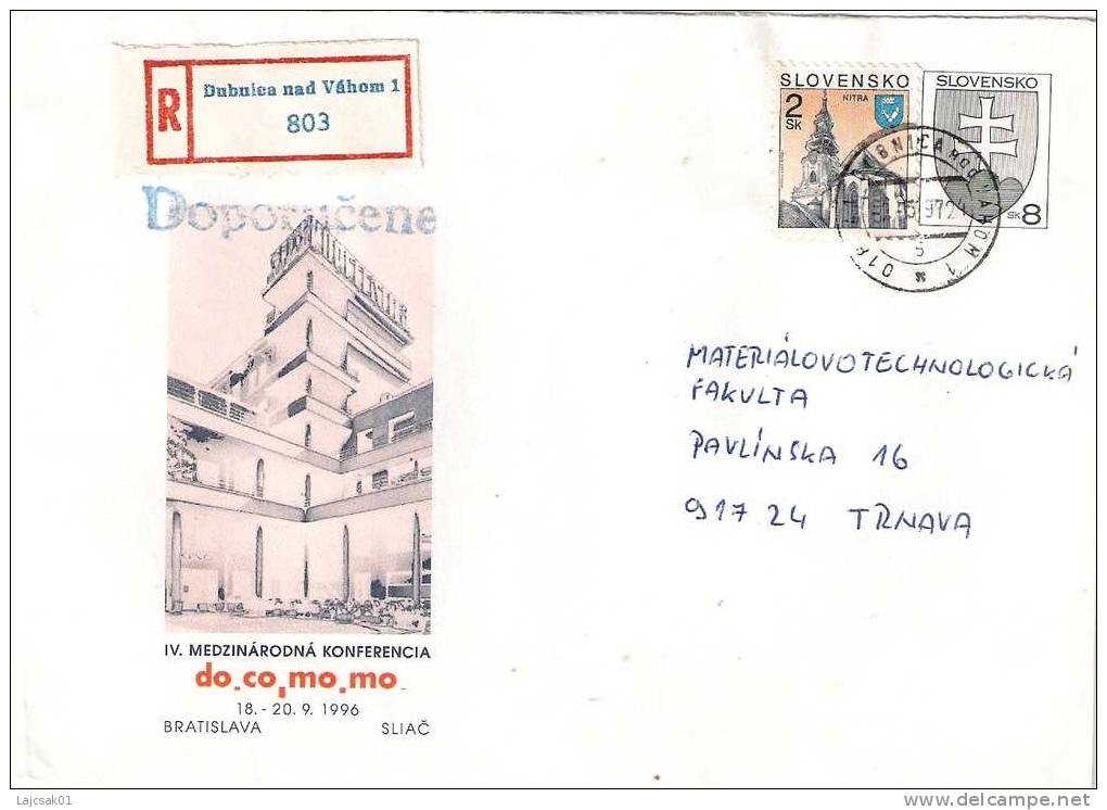 Slovakia 1997.Registered Letter,cover, Dubnica Nad Vahom Cancel. - Lettres & Documents