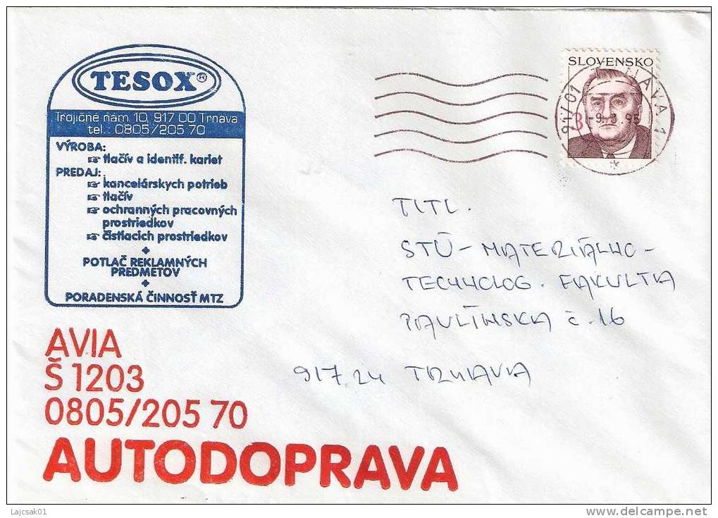 Slovakia 1993. Letter,cover,Trnava Cancellation - Cartas & Documentos