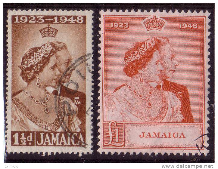 JAMAICA 1948 SILVER WEDDING SET FINE USED Cat £75 - Jamaica (...-1961)