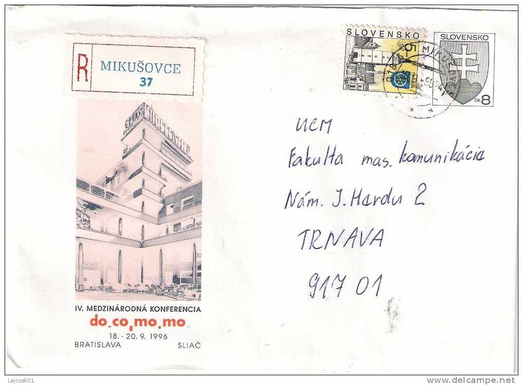 Slovakia 1999. Postal Stationery Cover,registered,Mikusovce Postmark - Lettres & Documents