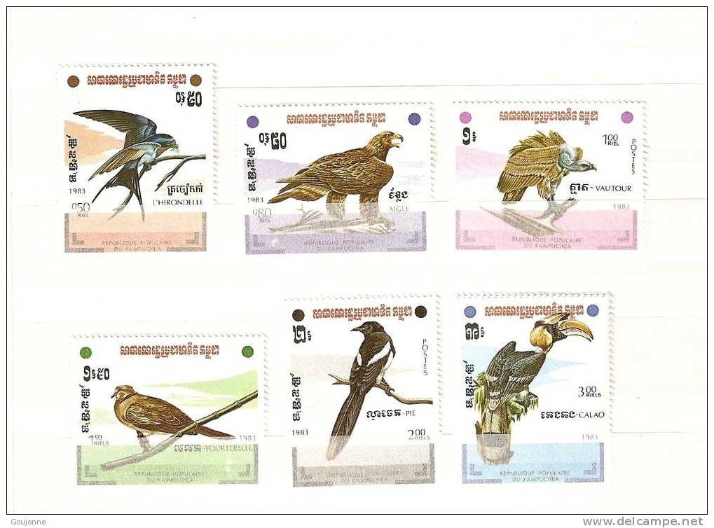 KAMPUCHEA   Faune Oiseaux   412 418** - Colibris