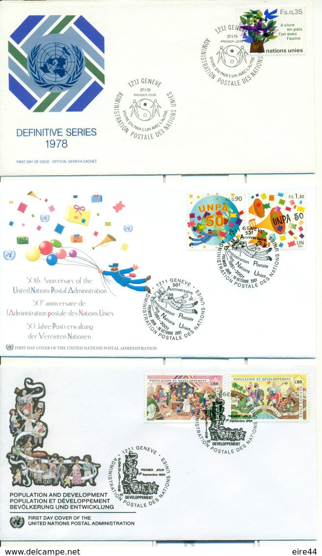 United Nations 1978 - 2002 17 FDC - FDC