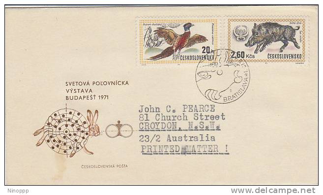 Czechoslovakia-1971 Bird On Cover Sent To Australia - Other & Unclassified