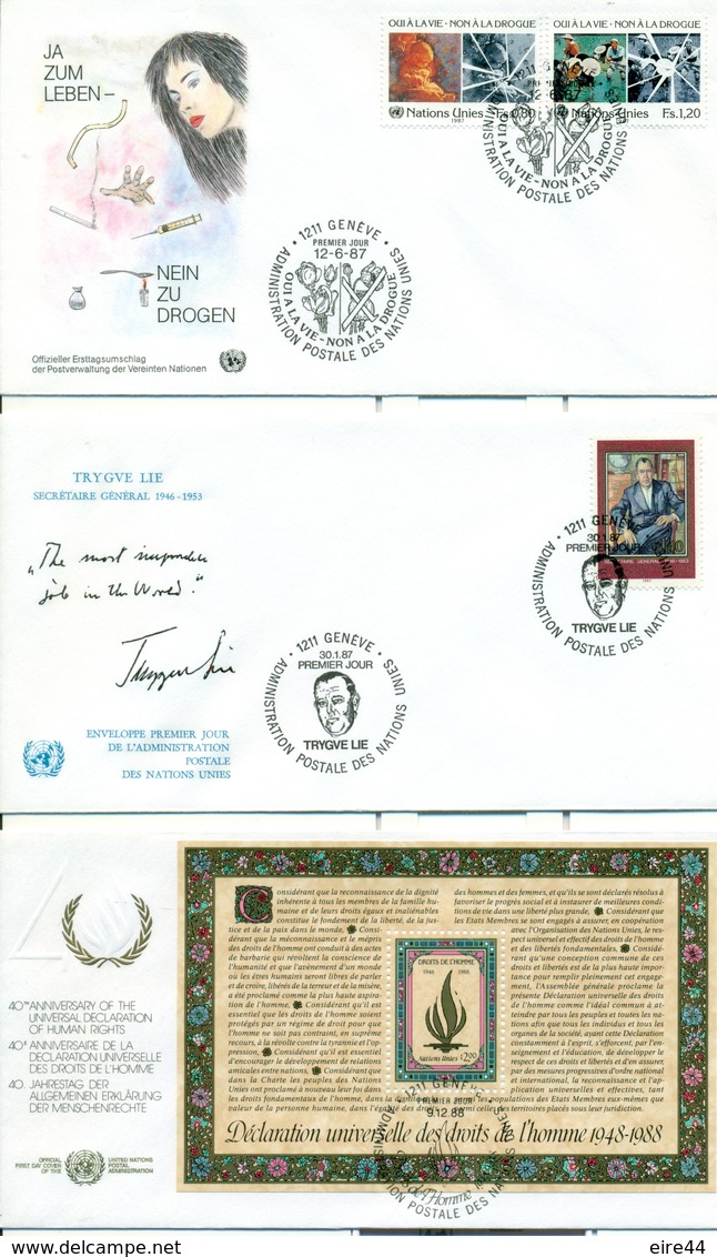 United Nations Geneve 1985 1991  21 FDC - FDC