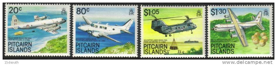 Pitcairn Islands - 1989 Aircraft Set MNH** - Islas De Pitcairn