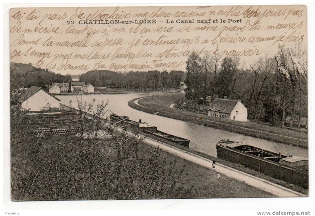 A *** DEPT 45 / CHATILLON SUR LOIRE - LE CANAL NEUF ET LE PORT *** - Chatillon Sur Loire