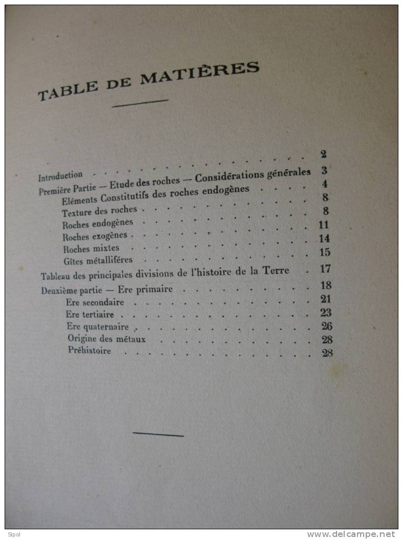 Aperçu Géologique Sur La Vallée De La Thur Et Les Vosges Méridionales Alsaciennes Par R.Crave  1924 - Alsace