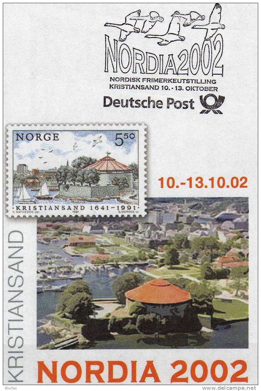 NORDIA´2002 Norwegen BRD 2279 ZD SST 5€ Offizielle Messebrief Malerei Kirchner Rotes Ufer MBrf.9/02 Art Cover Bf Germany - Storia Postale