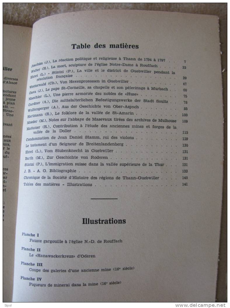 Annuaire De La Société D Histoire Des Régions De Thann- Guebwiller 1953-54 - Alsace