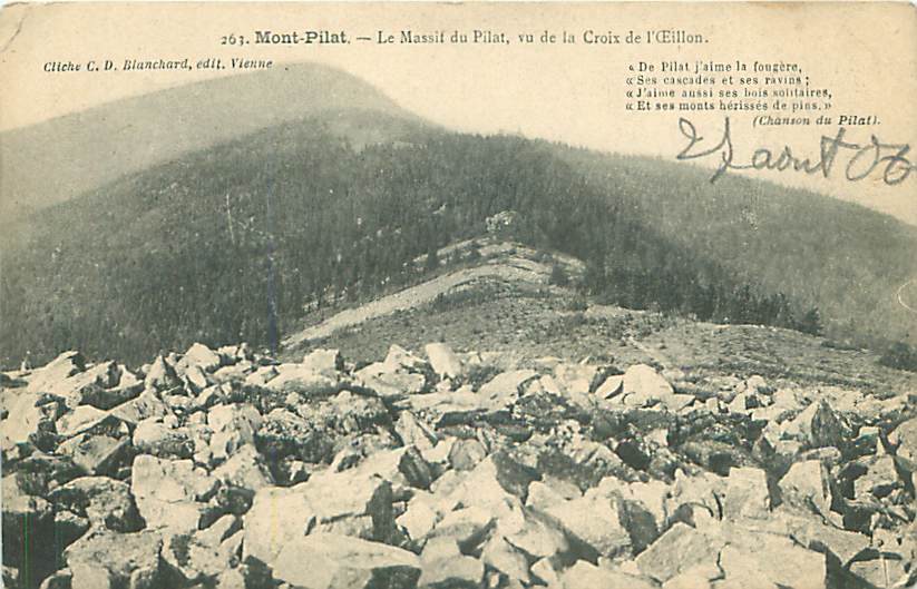 42 - MONT-PILAT - Le Massif Du Pilat, Vu De La Croix De L'Oeillon - Mont Pilat