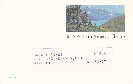 Take Pride In America UX118 - Lucky Numbers - 1981-00