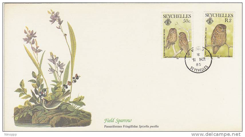 Seychelles-1985 Birds Commemorative Cover - Seychellen (1976-...)