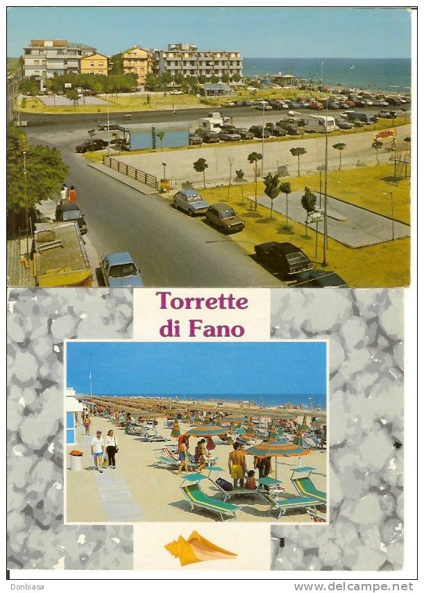 Torrette Di Fano: Lotto 2 Cartoline (animate, Auto) - Fano