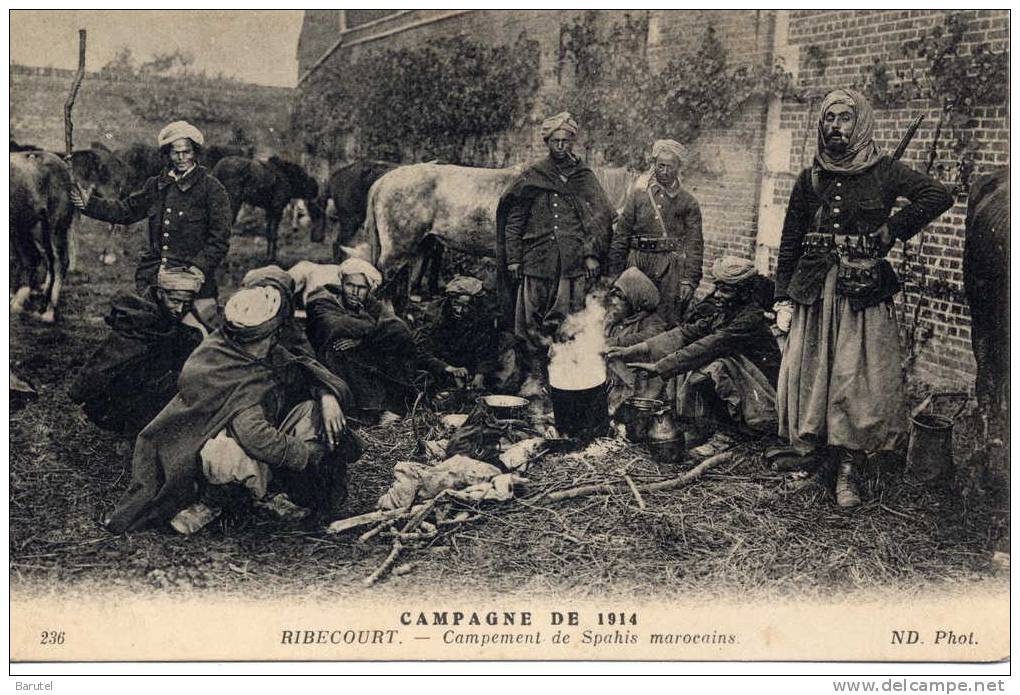 RIBECOURT - Campement De Spahis Marocains - - Ribecourt Dreslincourt