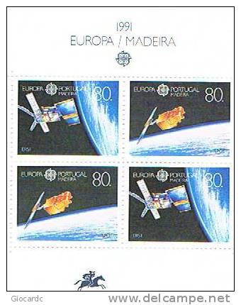 MADERA (MADEIRA)         - UNIF. 88.89  -  1991 EUROPA CEPT: LO SPAZIO      - FOGLIETTO NUOVO (MINT)** - Madeira