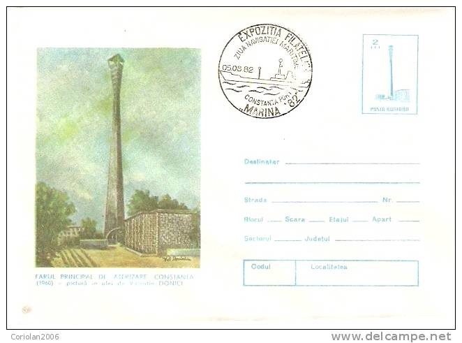 Romania / Postal Stationery With Special Cancellation / Constanta Phare - Fari