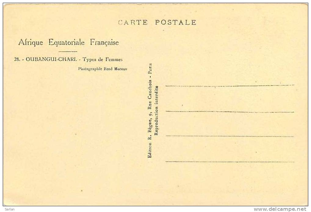 OUBANGUI-CHARI , Types De Femmes (Seins Nus ), *4444 - Centrafricaine (République)