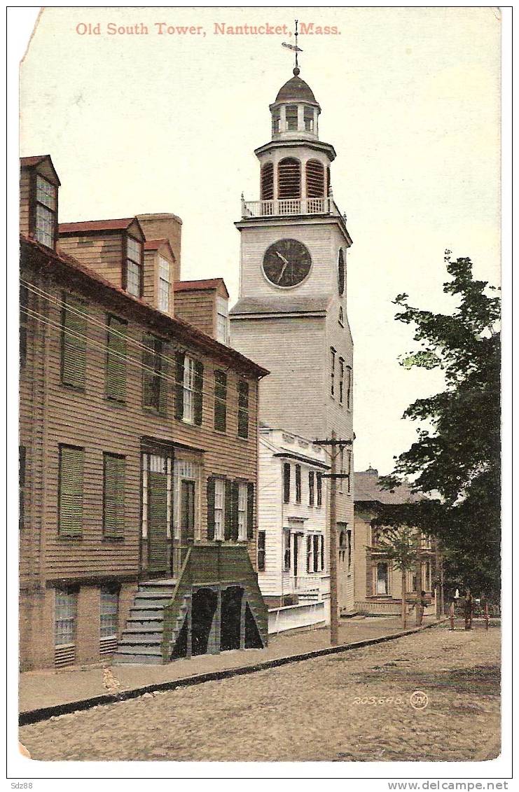 Etats Unis 1938 CP Non Circulée  Old South Tower  Nantucket - Nantucket