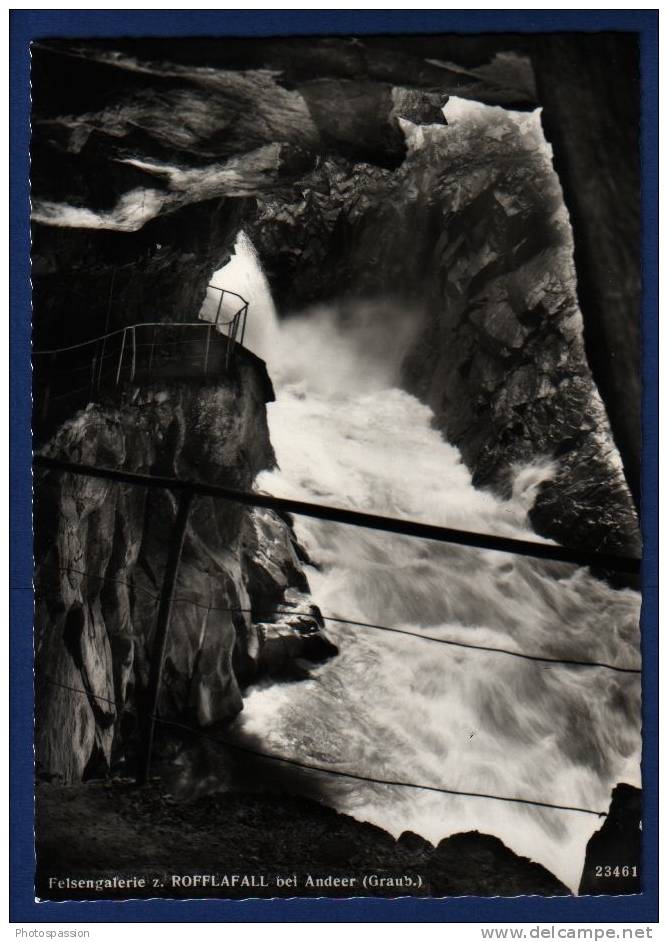 Felsengalerie Z. Rofflafall Bei Andeer. Graubünden. - Andeer