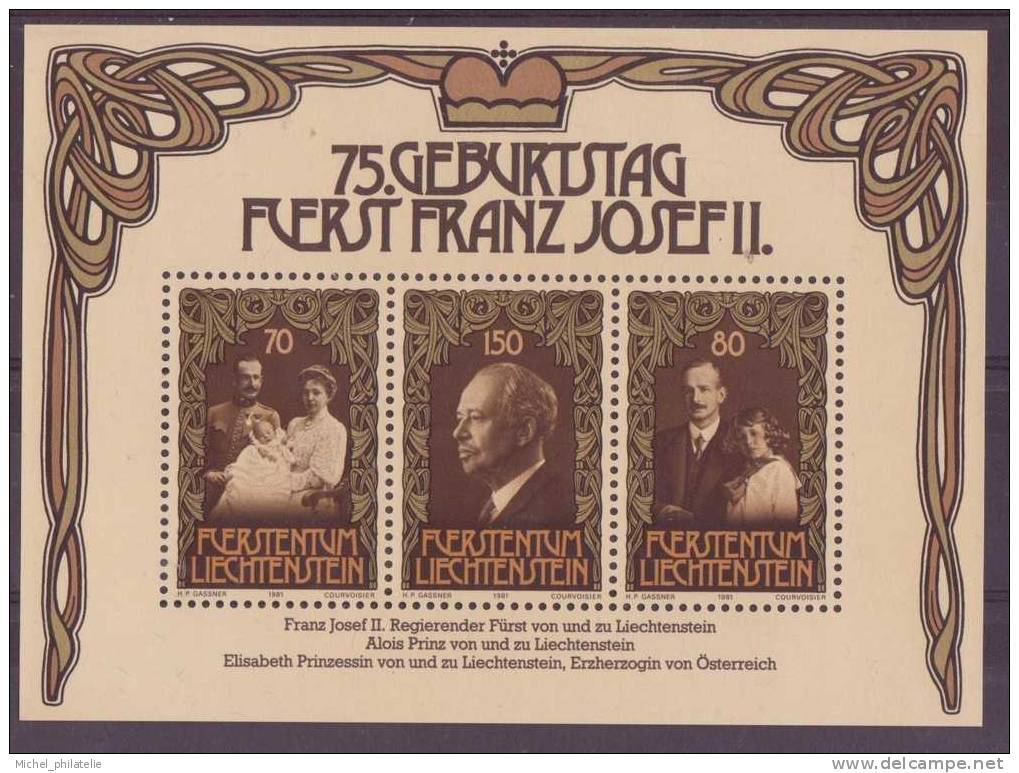 ⭐ Liechtenstein - YT Bloc N° 14 ** - Neuf Sans Charnière - 1981 ⭐ - Unused Stamps