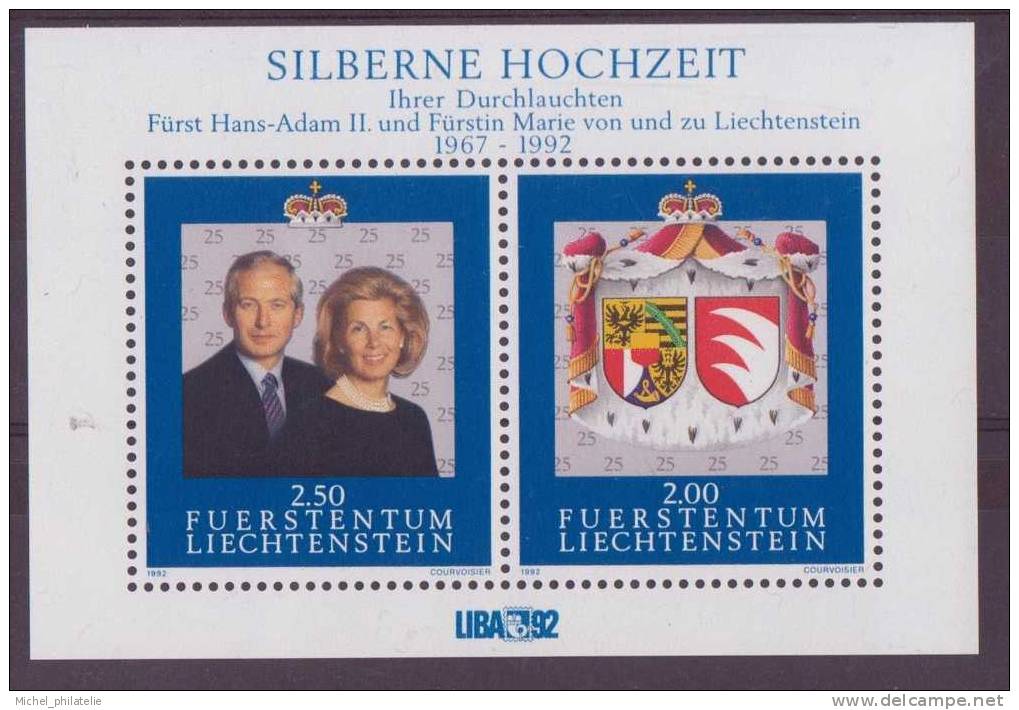 ⭐ Liechtenstein - YT Bloc N° 17 ** - Neuf Sans Charnière - 1992 ⭐ - Blocks & Sheetlets & Panes