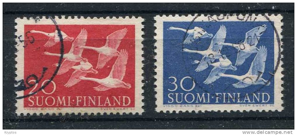 Finland 1956 - Nordic Swans - Complete Set Of 2 Stamps - Used Stamps