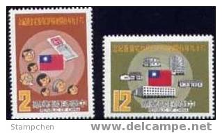 Taiwan 1980 Population & Housing Census Stamps Family National Flag - Unused Stamps