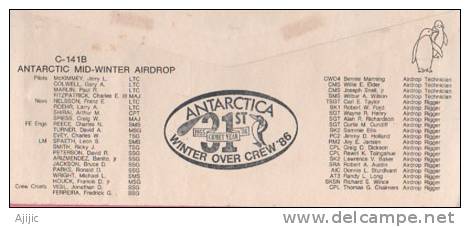 OPERATION DEEP FREEZE/ Larguage Ravitaillement Au-dessus La Base Du Pole Sud Americain (Mid-Winter Airdrop)1986 (RARE) - Antarktis-Expeditionen