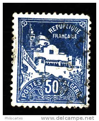 ALGERIE  1926   -  Y&T 47   -  50c Bleu   -  Oblitéré - Oblitérés