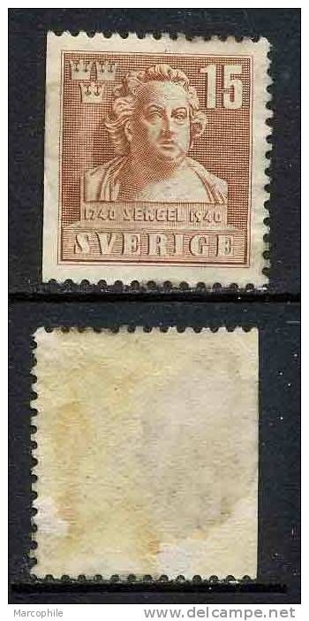 SUEDE / 1940  # 281a (*) /  15 ö. Brun Clair DENTELE 3 COTES - Ongebruikt