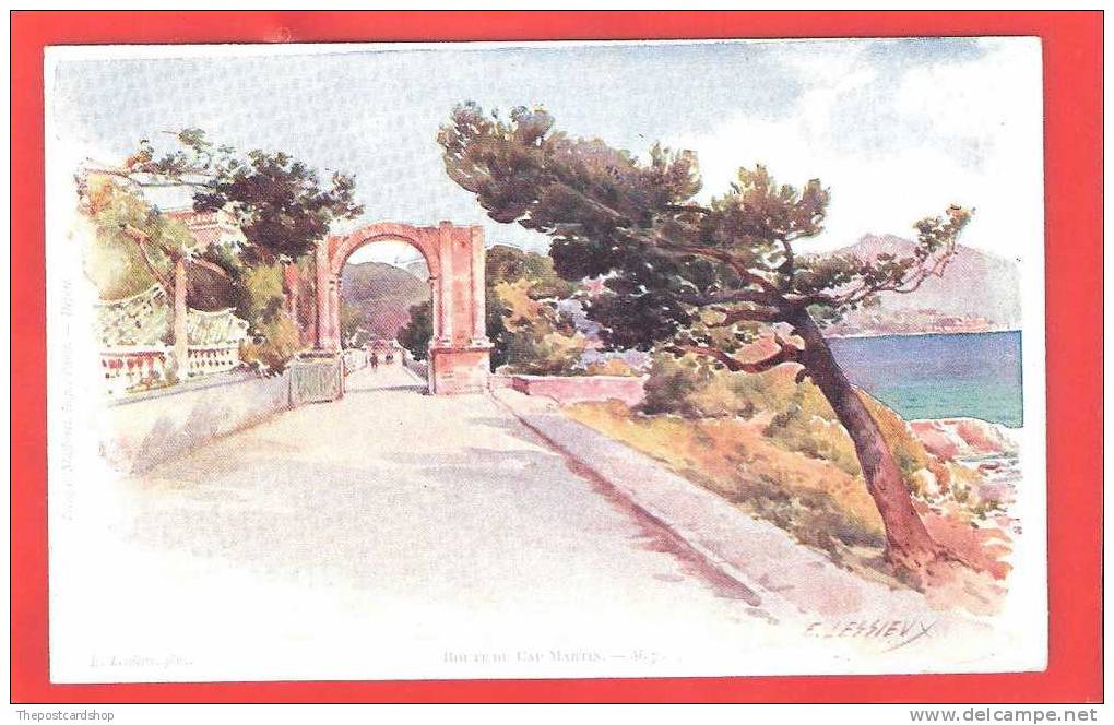 ROUTE DU CAP MARTIN  M7 E LESSIEUX  CHEAP FRANCE LISTED DOS NON DIVISE LECOQ ET MATHOREL PARIS - Roquebrune-Cap-Martin