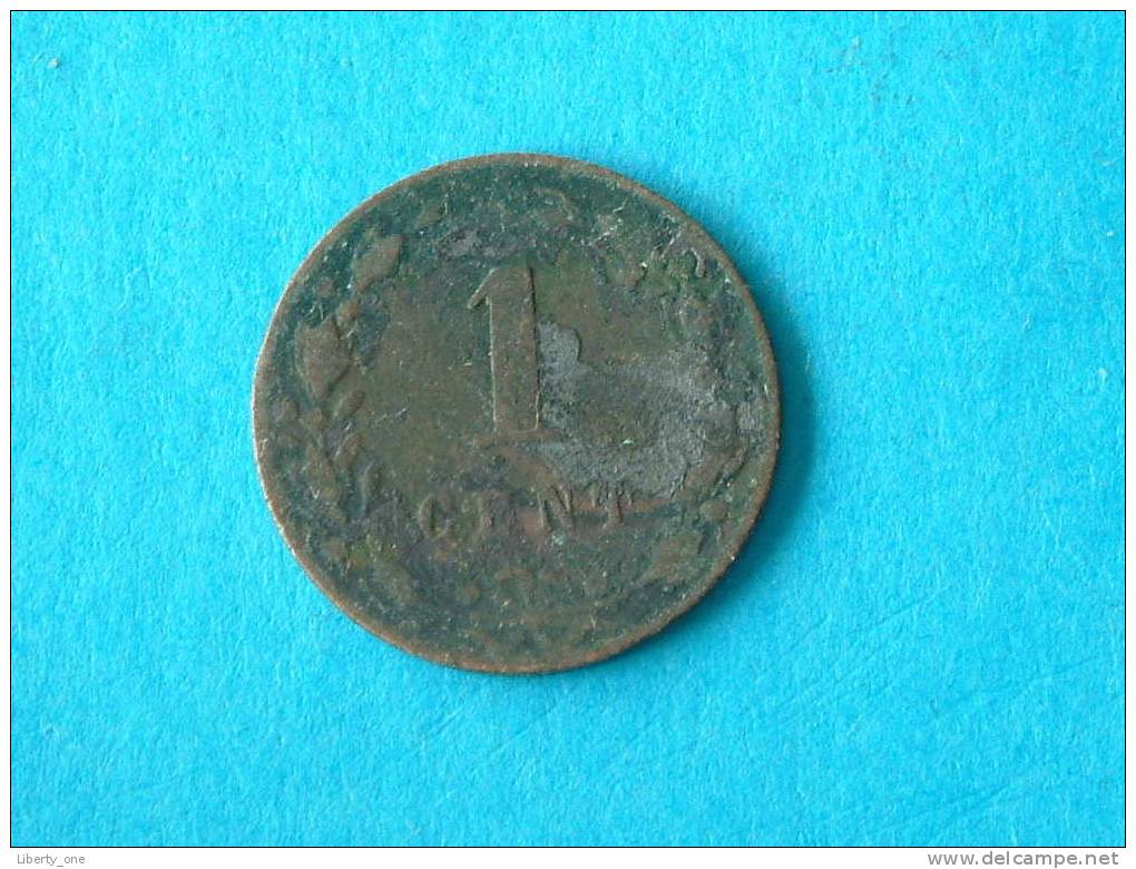 1882 - 1 CENT / KM 107 ( For Grade, Please See Photo ) ! - 1849-1890 : Willem III