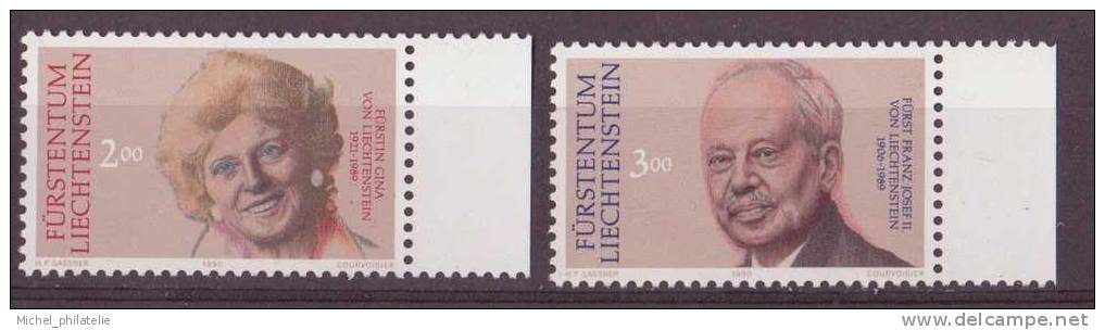 ⭐ Liechtenstein - YT N° 929 Et 930 ** - Neuf Sans Charnière - 1990 ⭐ - Unused Stamps