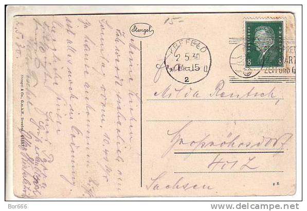 GOOD OLD GERMANY Postcard - Krefeld - Burg Linn - Posted 1930 - Krefeld